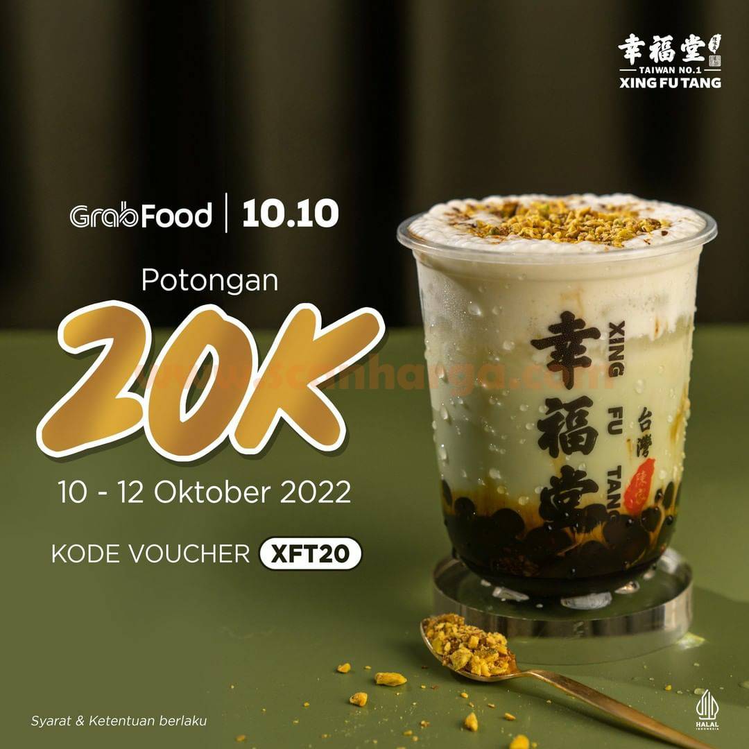 XING FU TANG Promo GRABFOOD 10.10 – DISKON Rp. 20.000